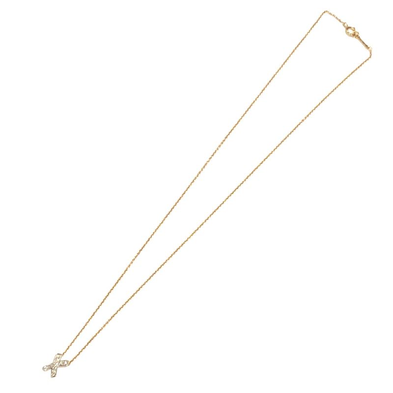 Tiffany & Co. K18/Pt950 Kiss Necklace with Diamond