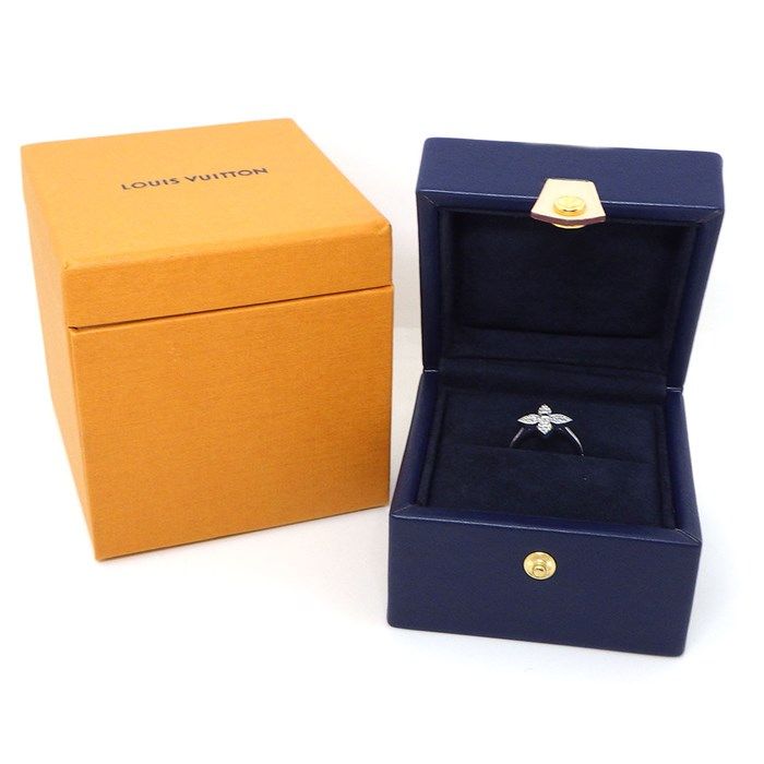 Louis Vuitton Blossom Ring with Diamonds in K18 White Gold