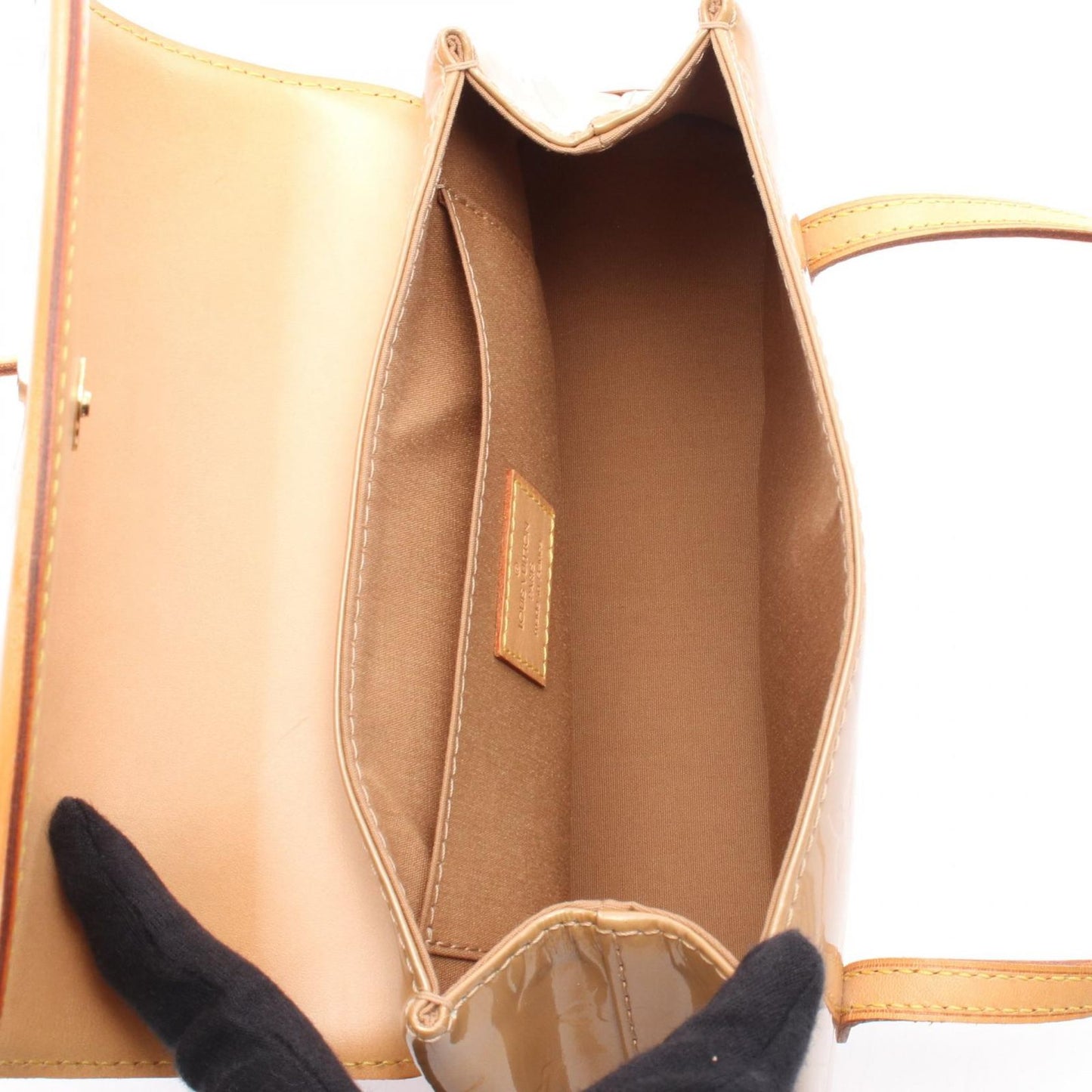 LOUIS VUITTON Biscayne Bay PM Monogram Vernis Peppermint Shoulder Bag