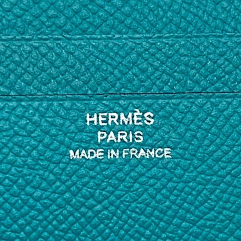 HERMES MC2 Edison Verso Wallet in Blue Indigo & Vert - Exquisite Craftsmanship
