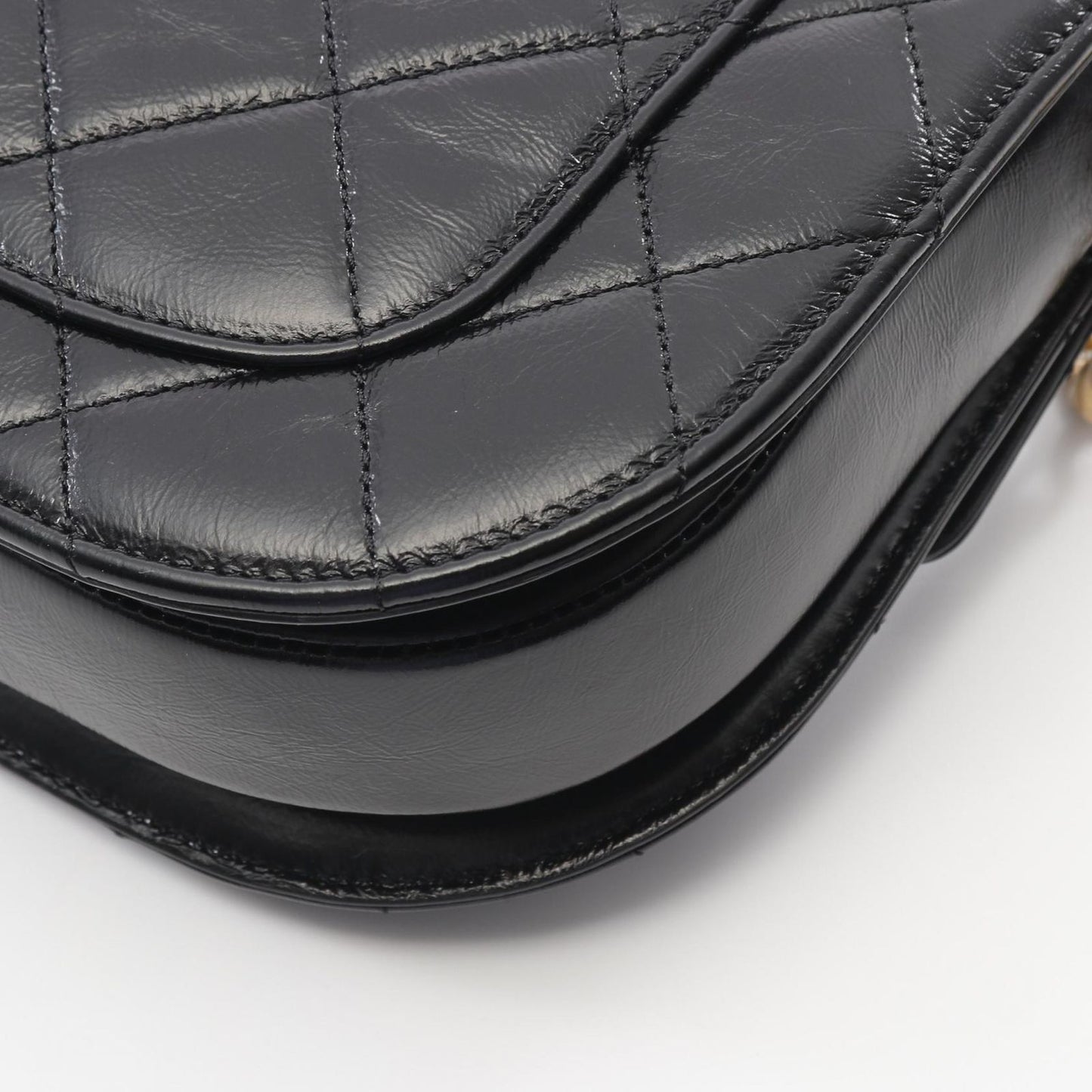 CHANEL Matelassé Shoulder Bag AS2485 in Black Leather