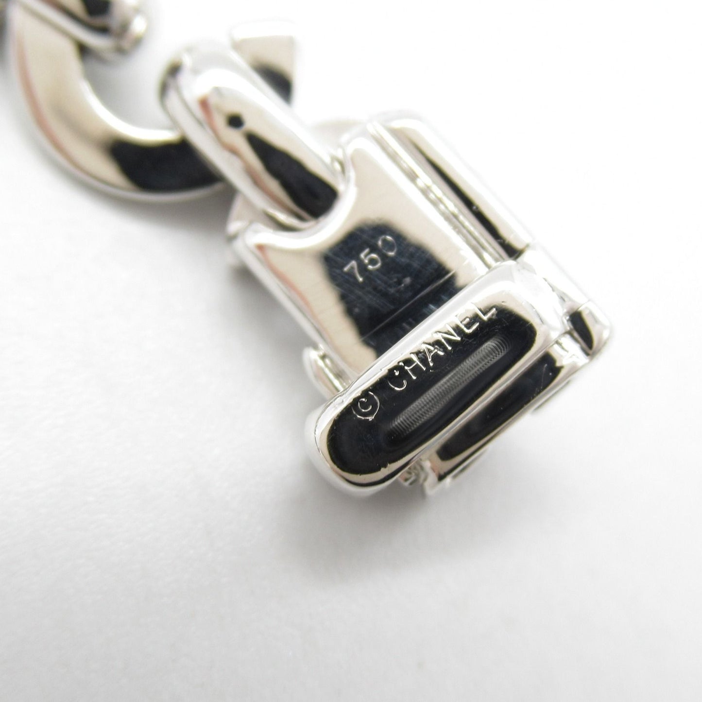 CHANEL K18WG White Gold Charm Bracelet - Exquisite Elegance