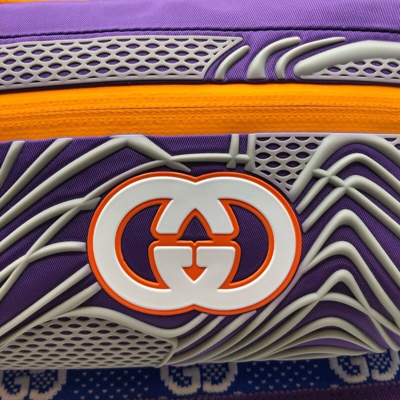 GUCCI GG Nylon Belt Bag - Blue/Purple - Exclusive Luxury Accessory