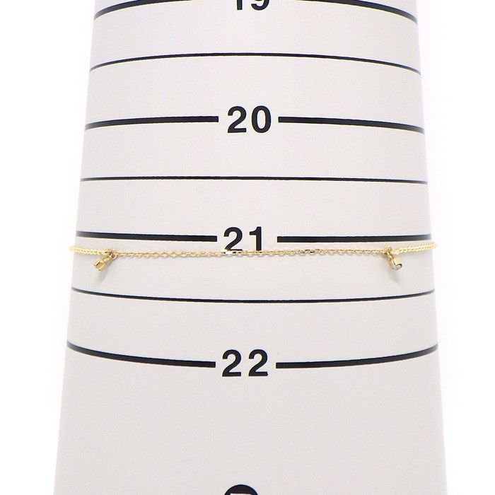 Elegant K10YG Pearl Bracelet with 5 Points of 3.5mm Pearls