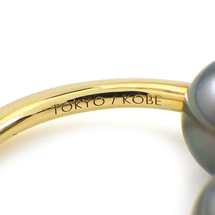 TASAKI Refined Rebellion Signature Ring with Black Pearl & Spinel