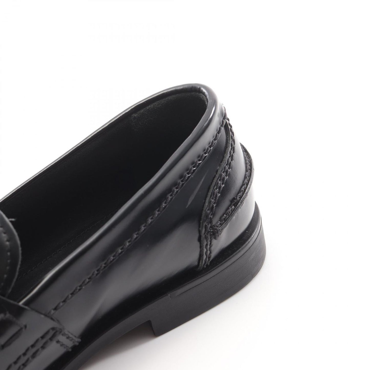 Miu Miu Penny Loafers in Black Leather - Timeless Elegance