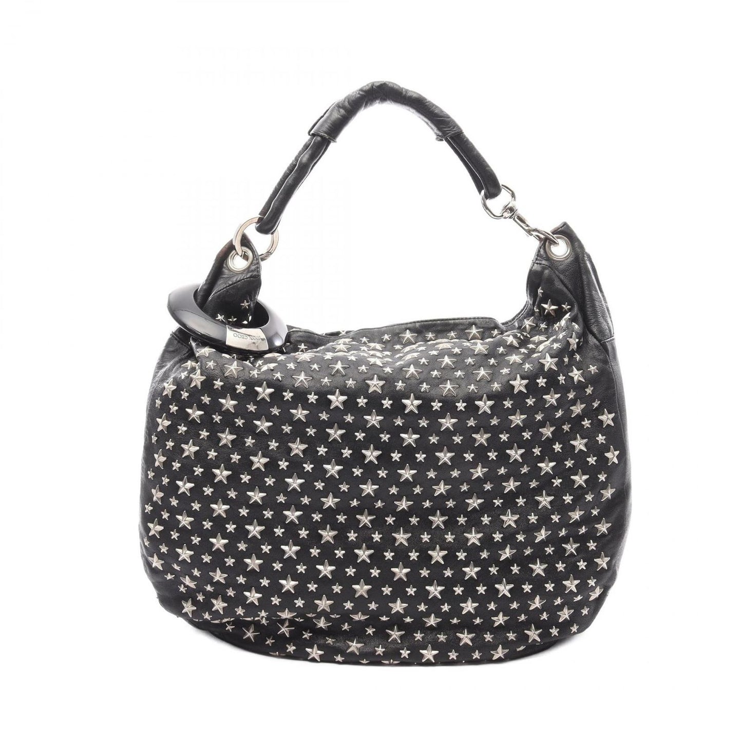 Jimmy Choo Sky Bag Black Leather Shoulder Bag - Timeless Elegance