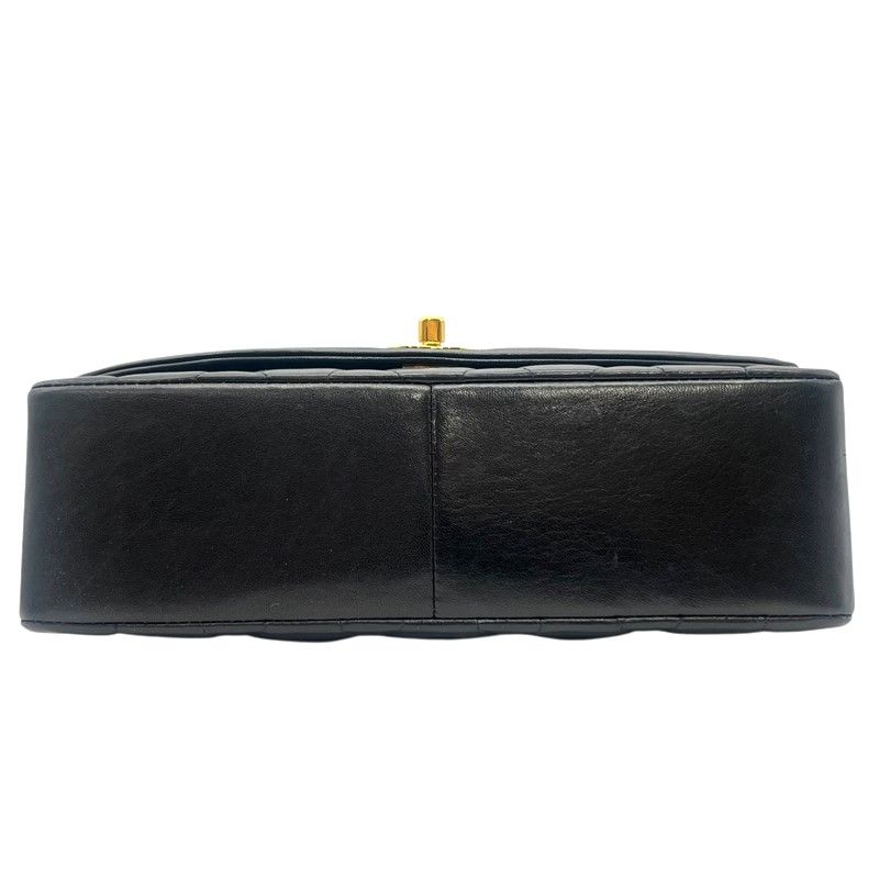 CHANEL Diana 25 Black Lambskin Shoulder Bag with Gold Hardware