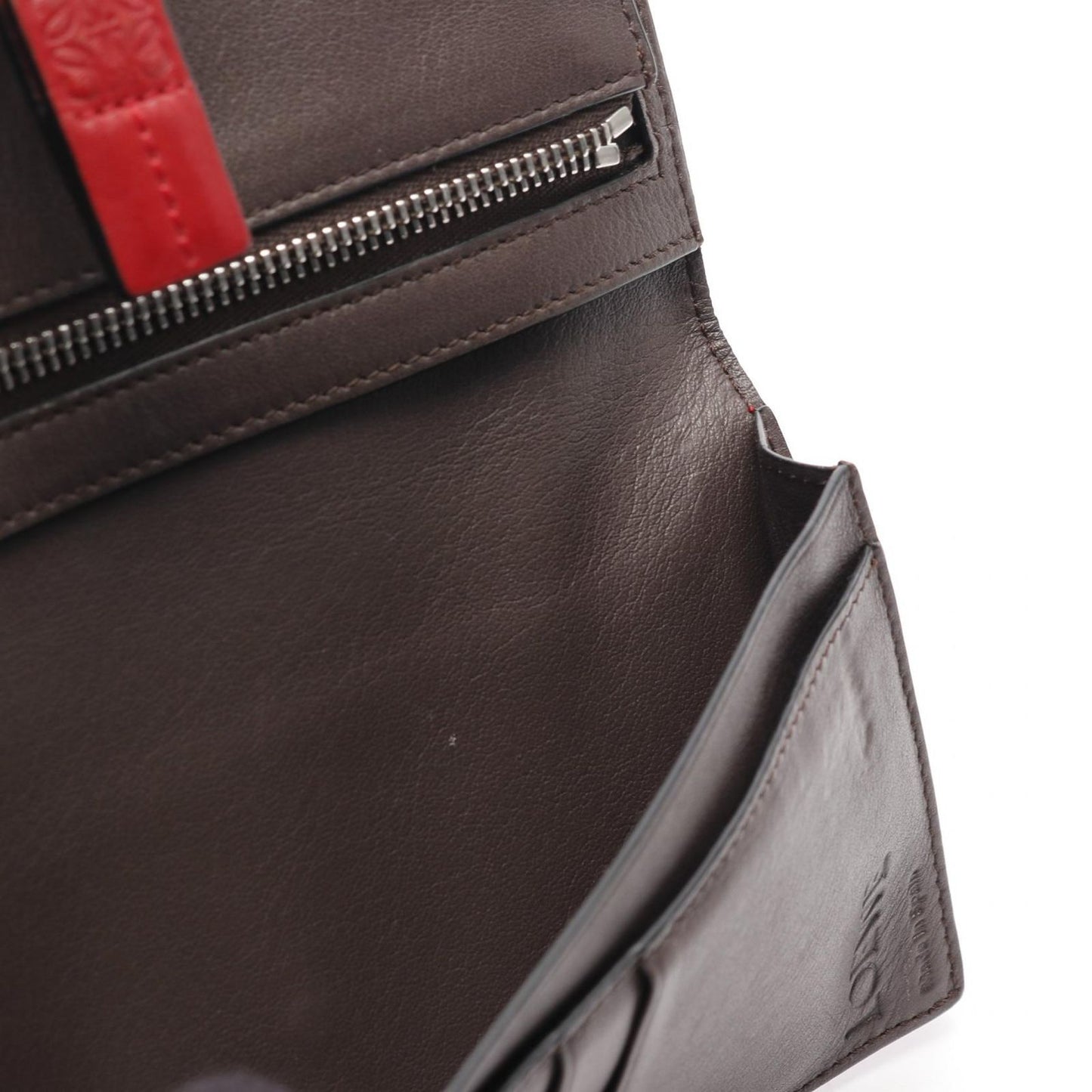 LOEWE Vertical Large Wallet in Red Leather - Exquisite Craftsmanship