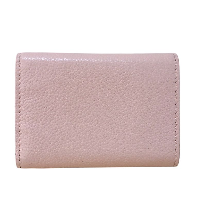 SAINT LAURENT Tiny Wallet 459784 Pink Leather for Women