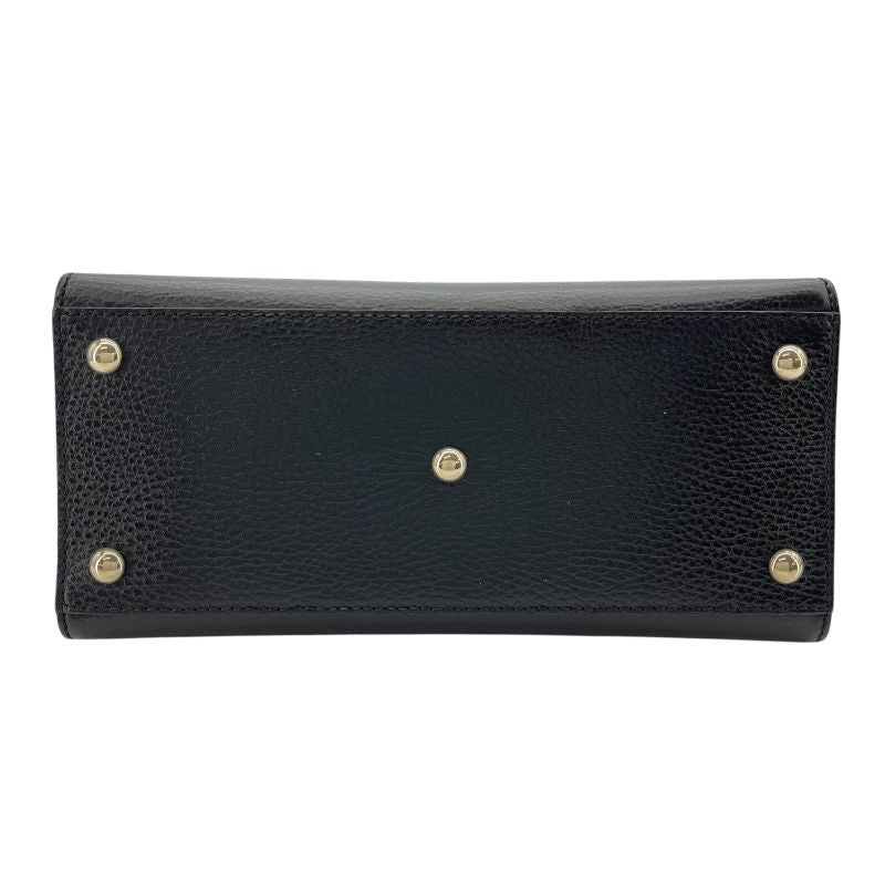 GUCCI Soho Interlocking G Band Bag - Black & Gold Hardware