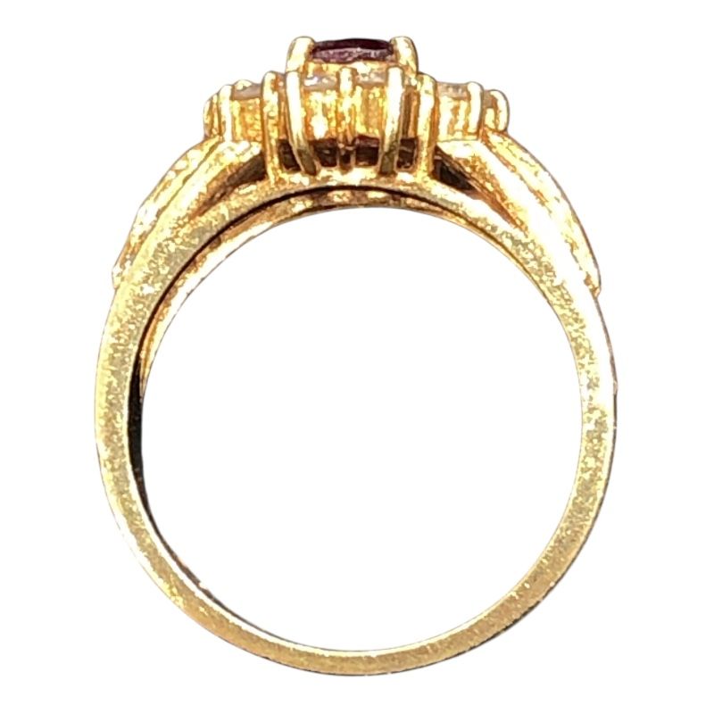 Exquisite K18YG Ruby and Diamond Ring - A Timeless Treasure