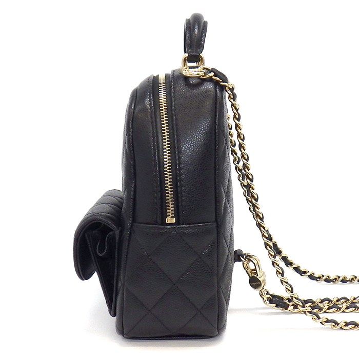Chanel Timeless Classic Mini Backpack in Black Shiny Caviar Leather