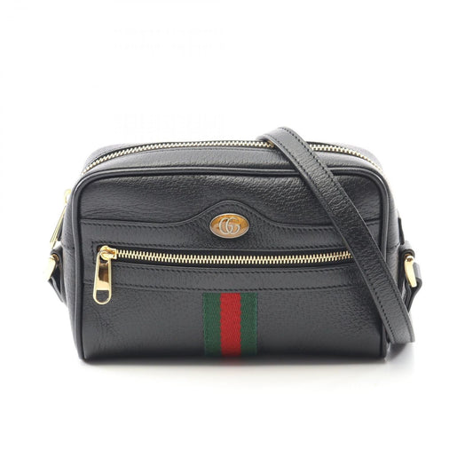 GUCCI Ophidia Mini Shoulder Bag in Black Leather - Timeless Elegance