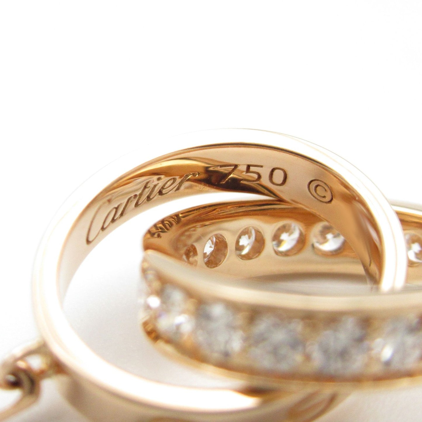 Cartier Baby Love Necklace with Pave Diamonds in 18K Pink Gold