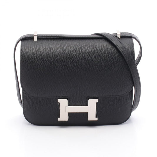 HERMES Constance 3 Mini Miroir Black Leather Shoulder Bag