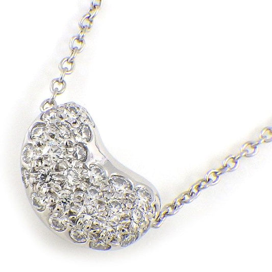 Tiffany & Co. Bean Design Diamond Pave Necklace in Platinum
