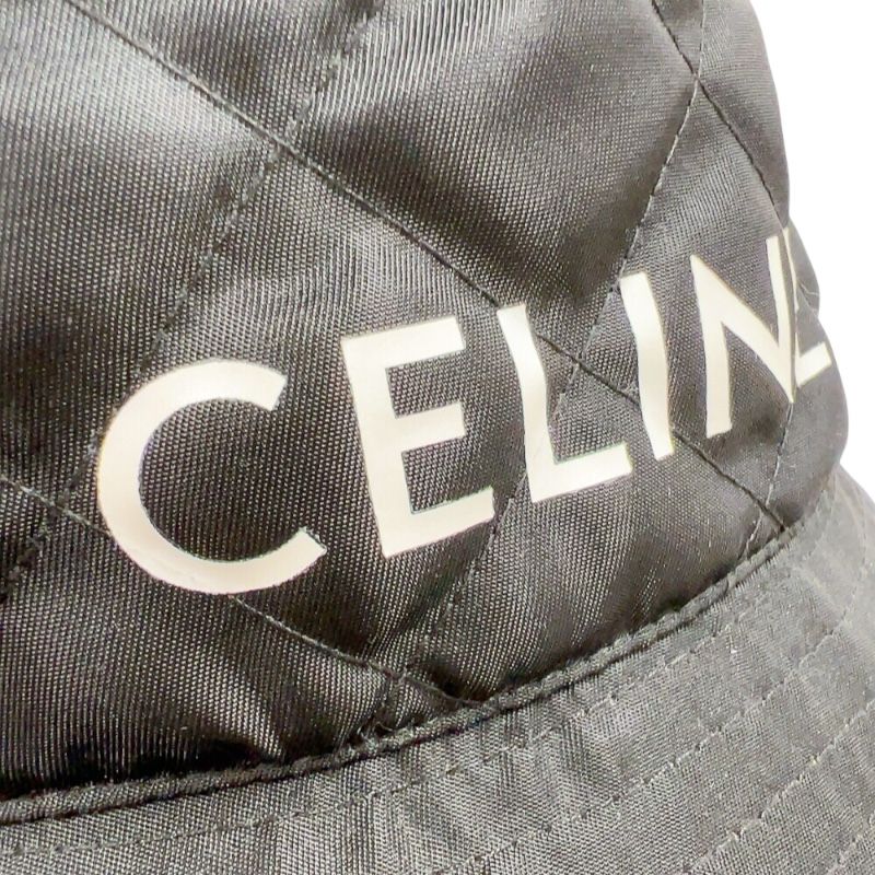 CELINE Quilted Logo Nylon Unisex Accessory - Black