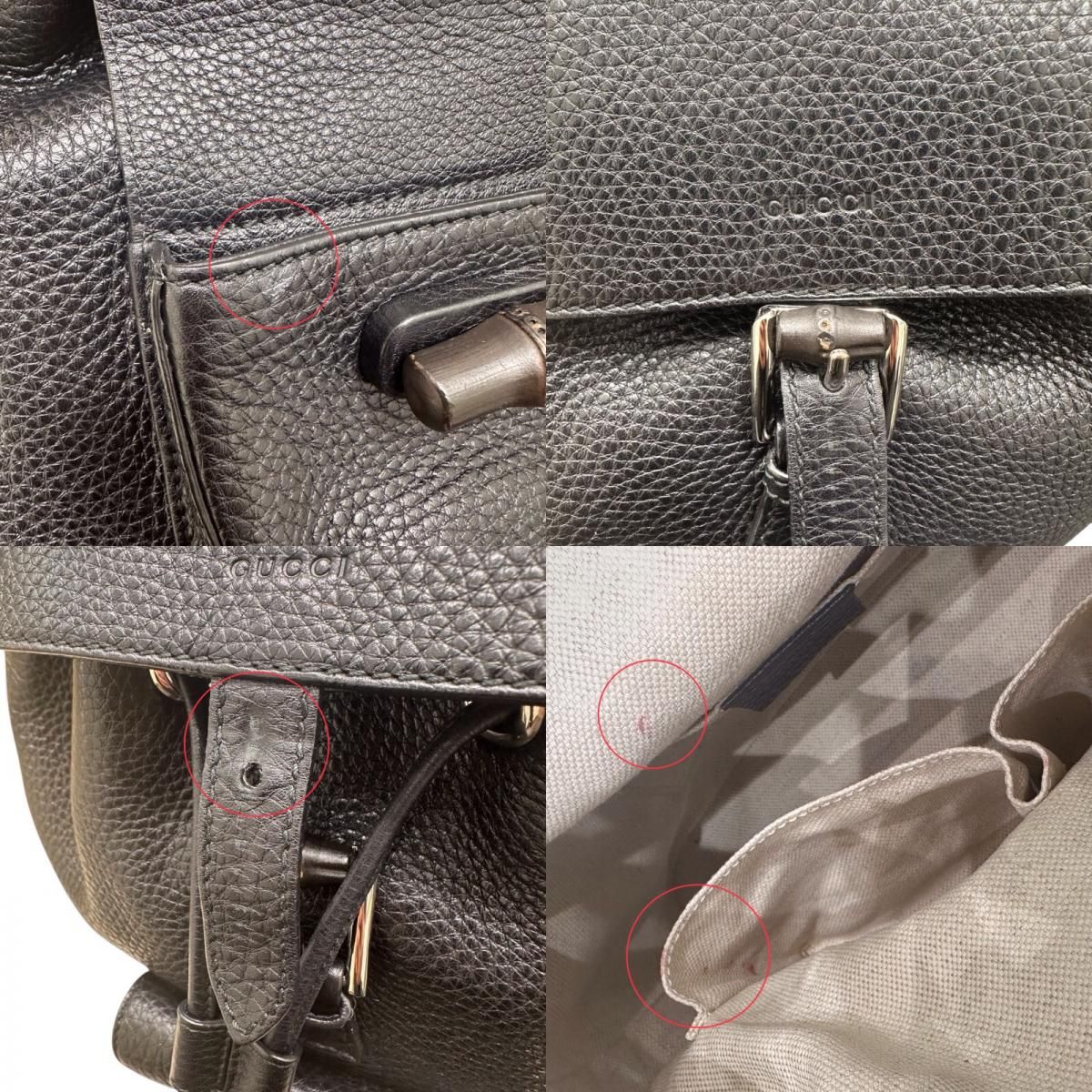 GUCCI Bamboo Backpack in Black Leather - Timeless Elegance