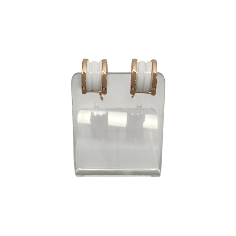 BVLGARI B.zero1 750PG Ceramic Earrings - Exquisite White Elegance