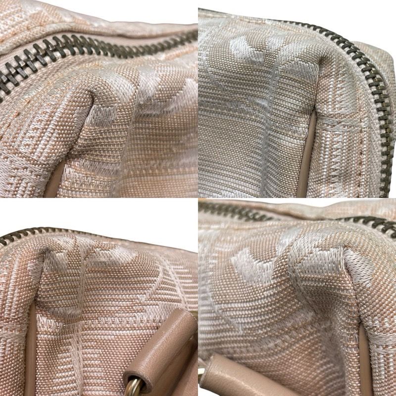 CHANEL Beige Nylon Jacquard New Travel Line Shoulder Bag