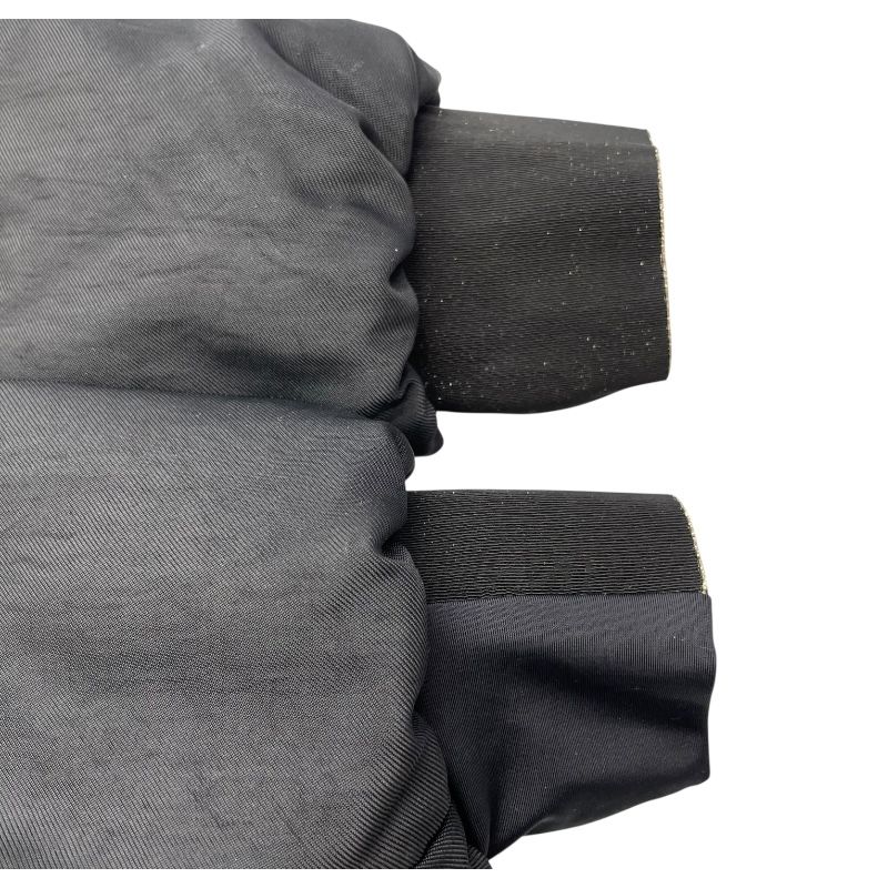 CHANEL Rhinestone Logo Puff Jacket - Black, Size 36