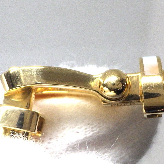 FRED Force 10 Large Model Bracelet in K18YG & White Shell