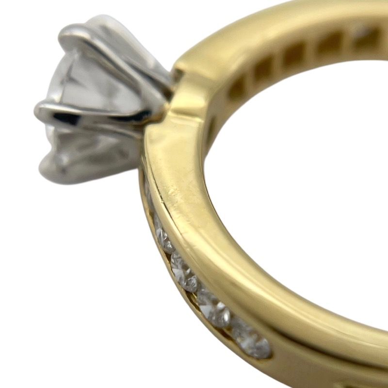 Tiffany & Co. Solitaire Channel-Setting Diamond Ring 0.78ct/0.17ct