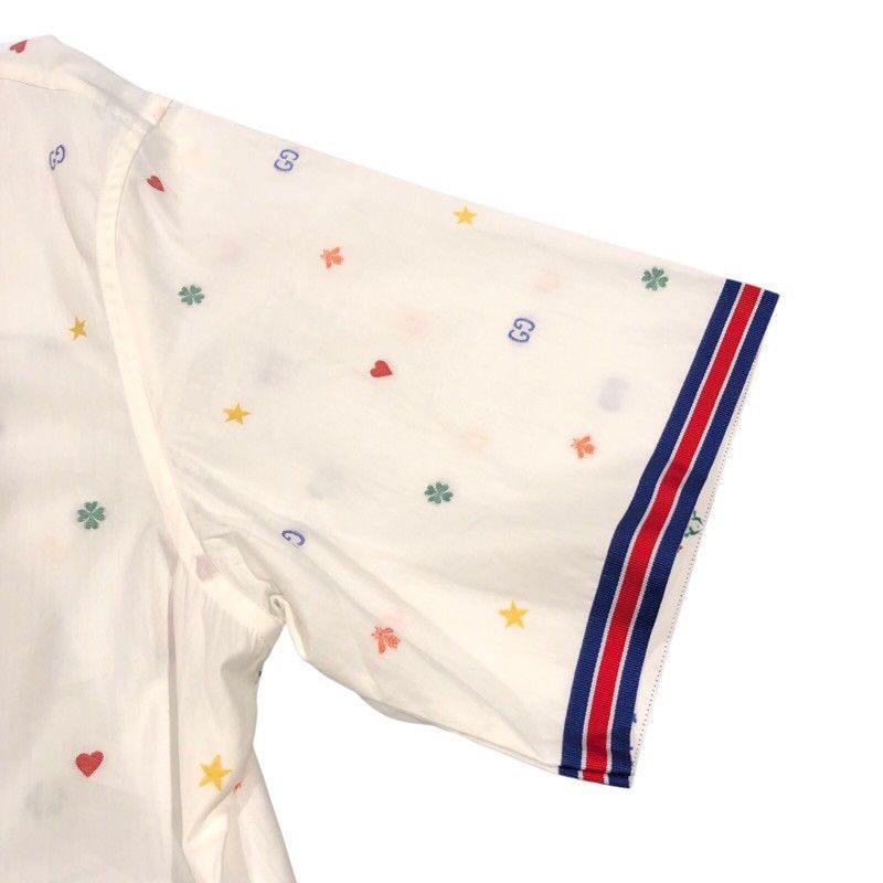 GUCCI Cotton Bowling Shirt - Iconic Pattern, Size 50
