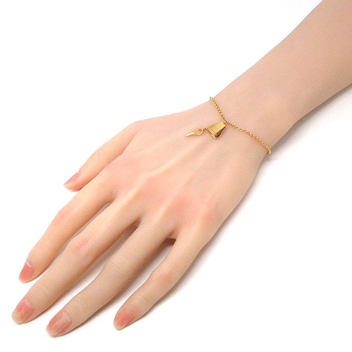 HERMES Kelly Clic Clac PM Bracelet in K18 Pink Gold