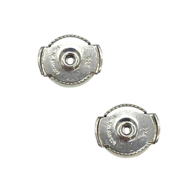 HERMES Ex Libris Silver & Gold Earrings - Timeless Elegance