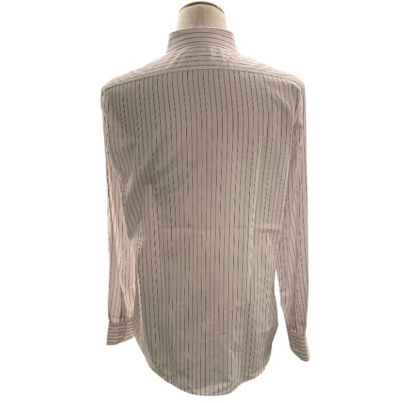 CELINE Striped Cotton Shirt - White - Men's Long Sleeve Elegance