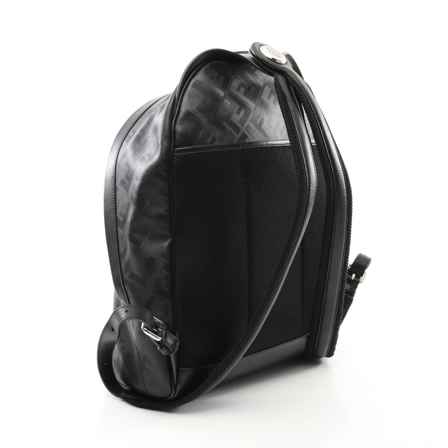 FENDI Kiodo Shadow Diagonal Backpack in Black Leather