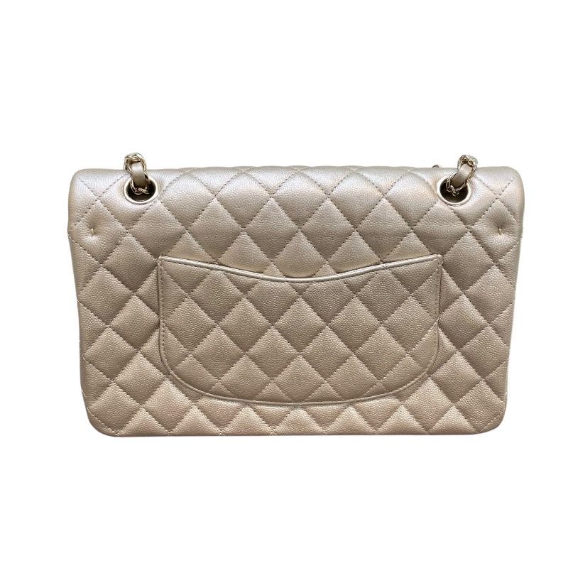 CHANEL Matelassé 25 Shoulder Bag in Gold Caviar Skin