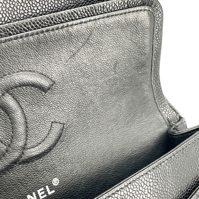 CHANEL Matelassé 25 Black Caviar Leather Shoulder Bag