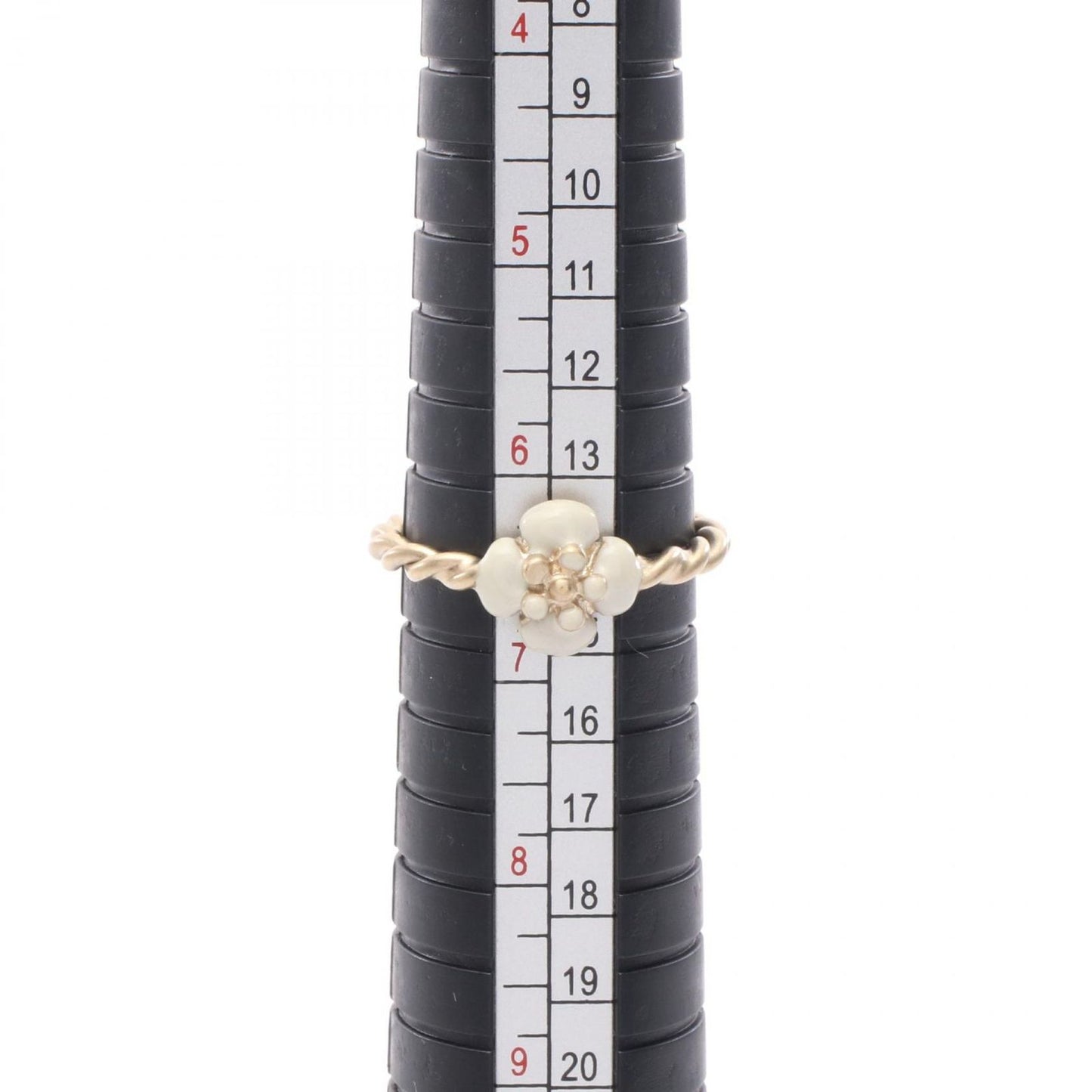 CHANEL Camellia Double Ring - Exquisite Gold-Plated Elegance