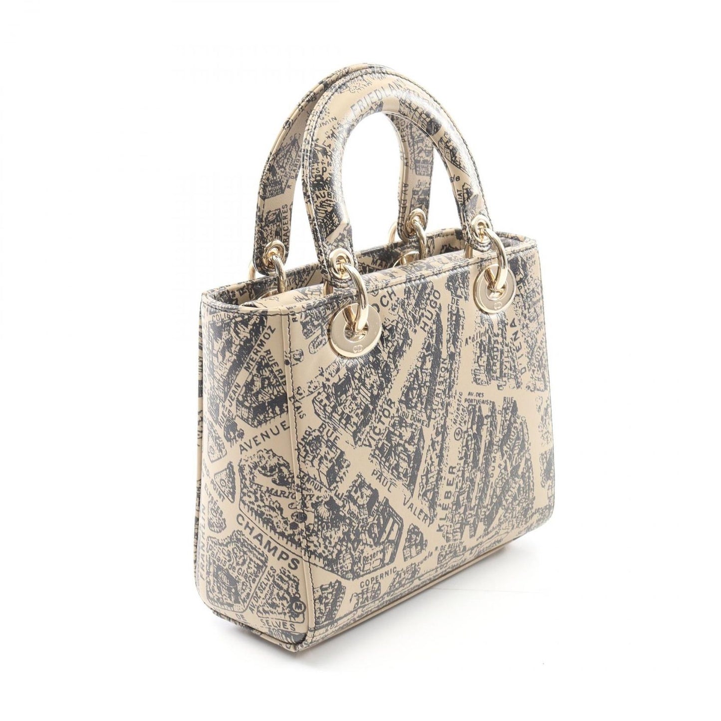 Dior Lady Dior Small Handbag in Greige/Black Leather - Exquisite Craftsmanship