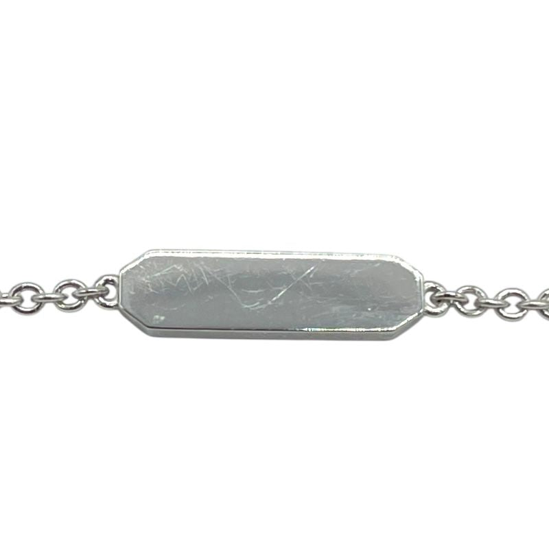 Tiffany & Co. Diamond Tag Chain Bracelet in Au750 Silver