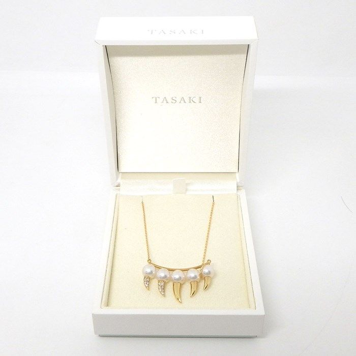 TASAKI Danger Fang Necklace with 7mm Pearl & Diamonds