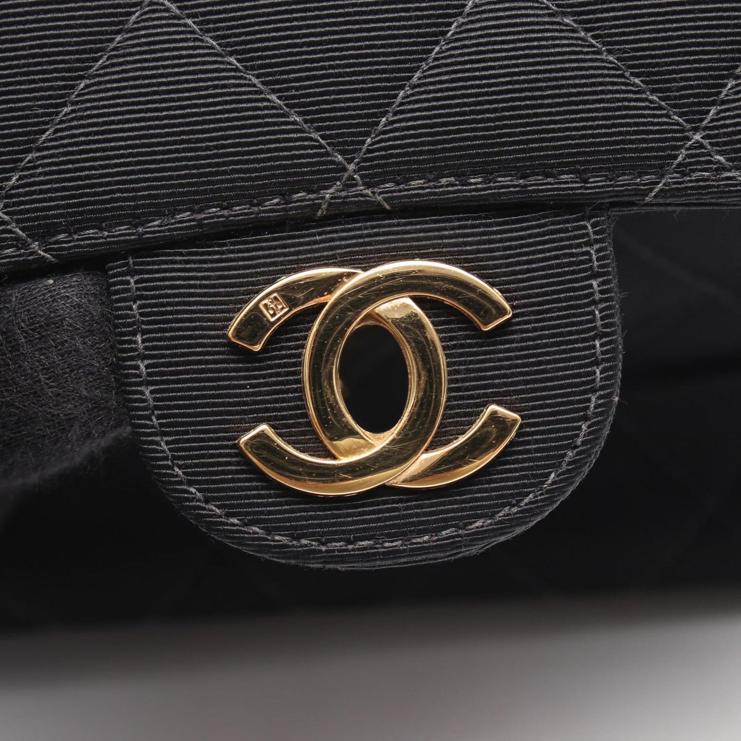 CHANEL Matelassé Single Flap Shoulder Bag - Black Canvas