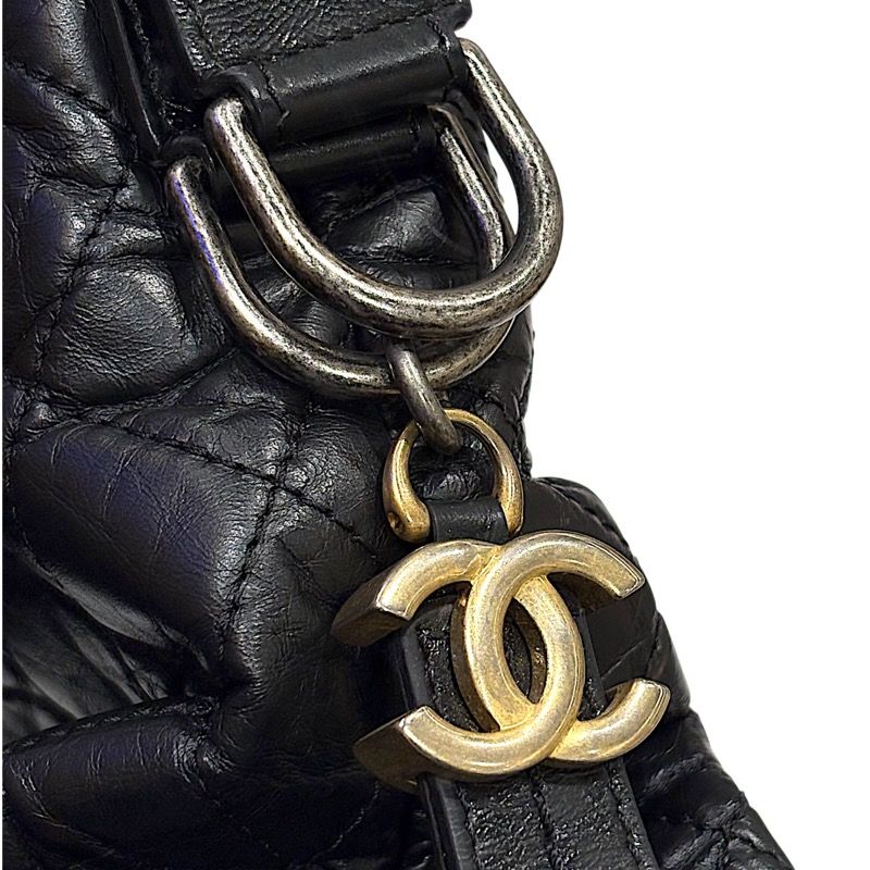 CHANEL Gabrielle 2WAY Tote Bag - Black/Gold/Silver Hardware