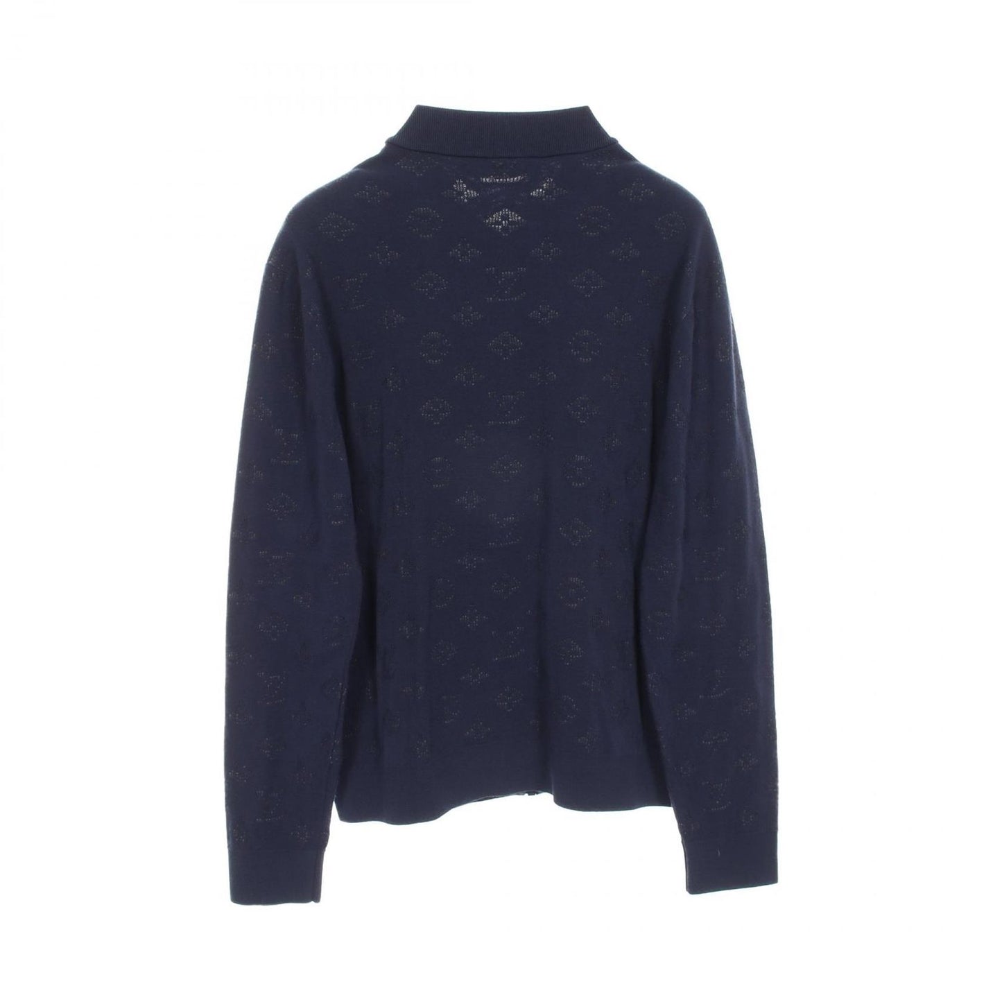 Louis Vuitton Drop Needle Monogram Knit Jacket - Navy S