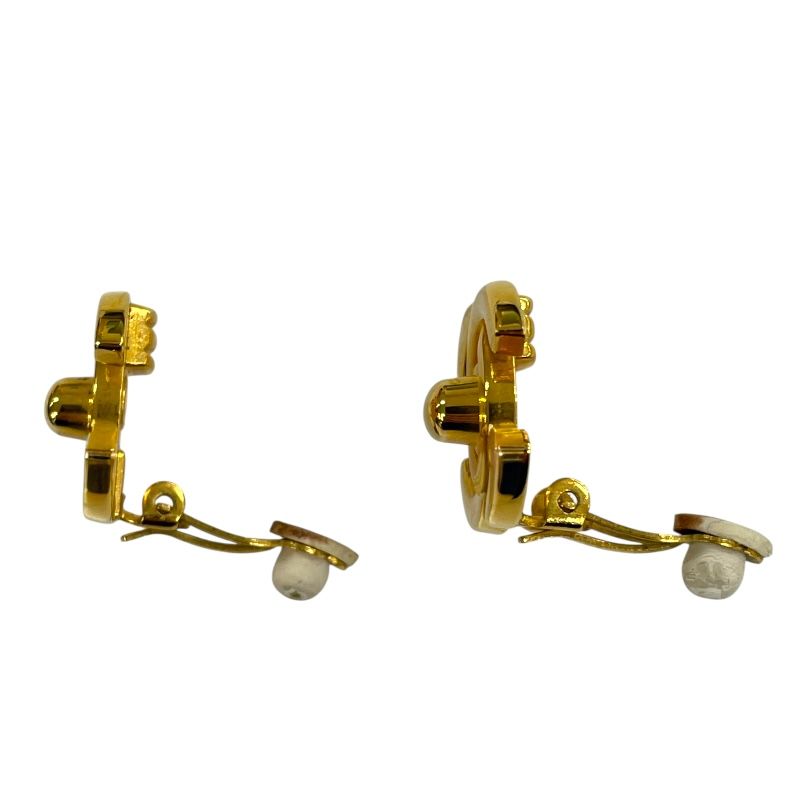 CHANEL Coco Mark Turn Lock Earrings in Gold Metal - Exquisite Elegance