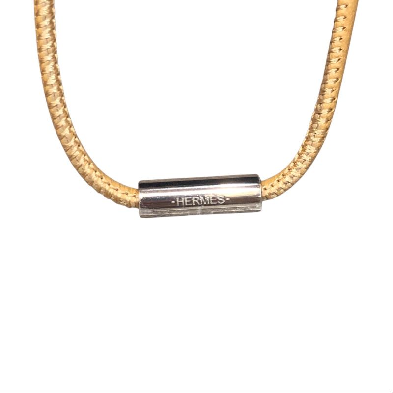 HERMES H Équipe Pendant in Beige & Light Blue Buffalo Horn