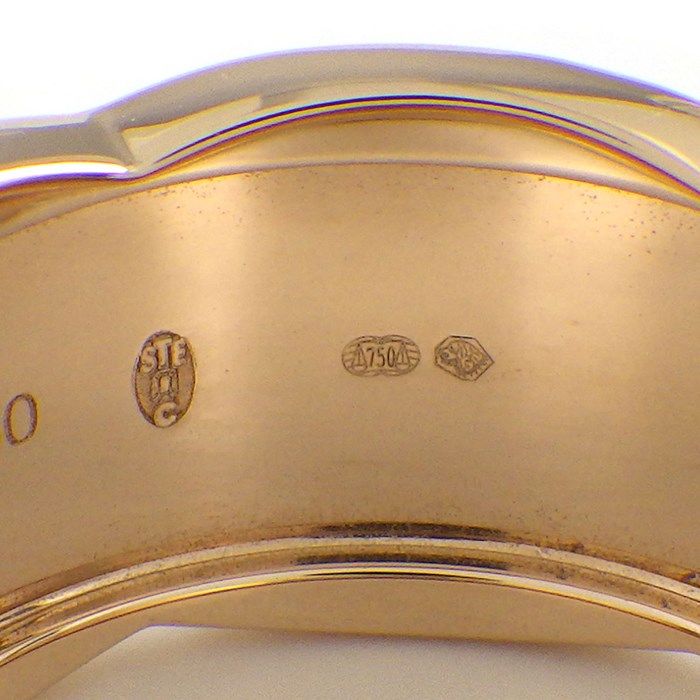 CHANEL Coco Crush Large Ring with Diamonds in K18 Beige Gold