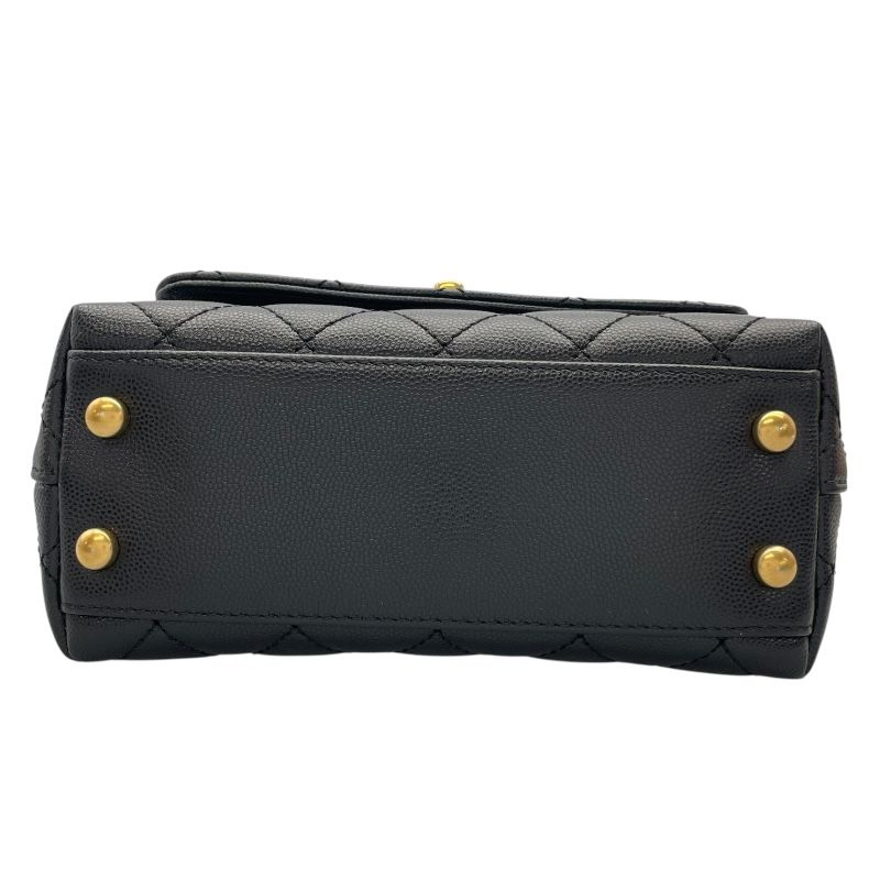 CHANEL Coco Handle XXS Black Caviar Leather Shoulder Bag