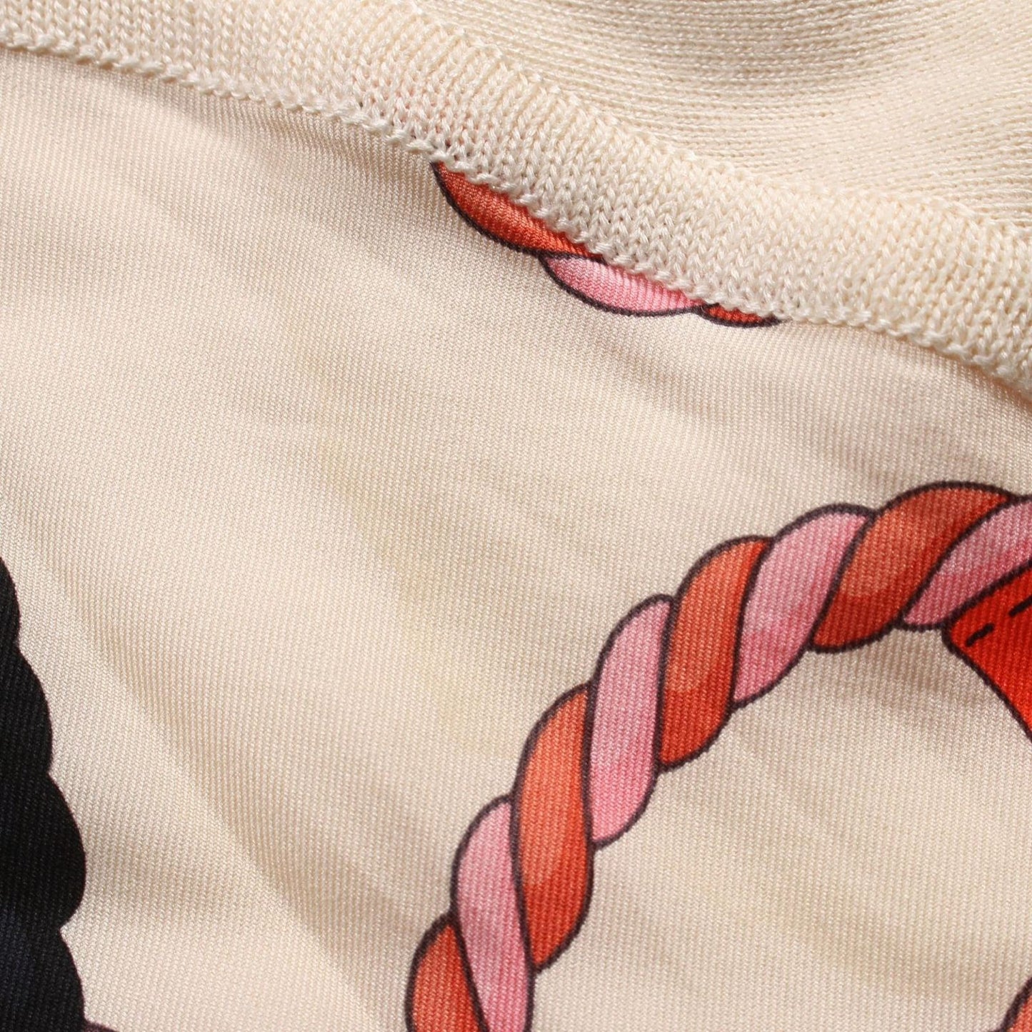 HERMES Twillene Cordeliere Beige Silk Cotton Sweater - Size 42