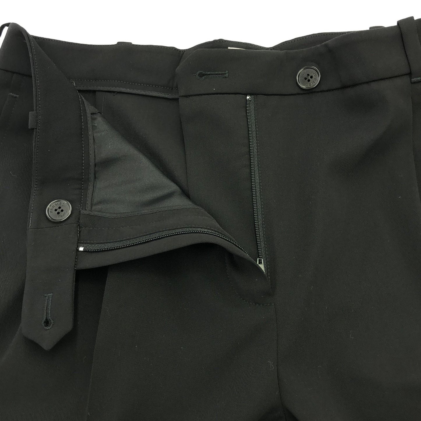 HERMES Black Wool Slacks - Timeless Elegance for the Modern Man