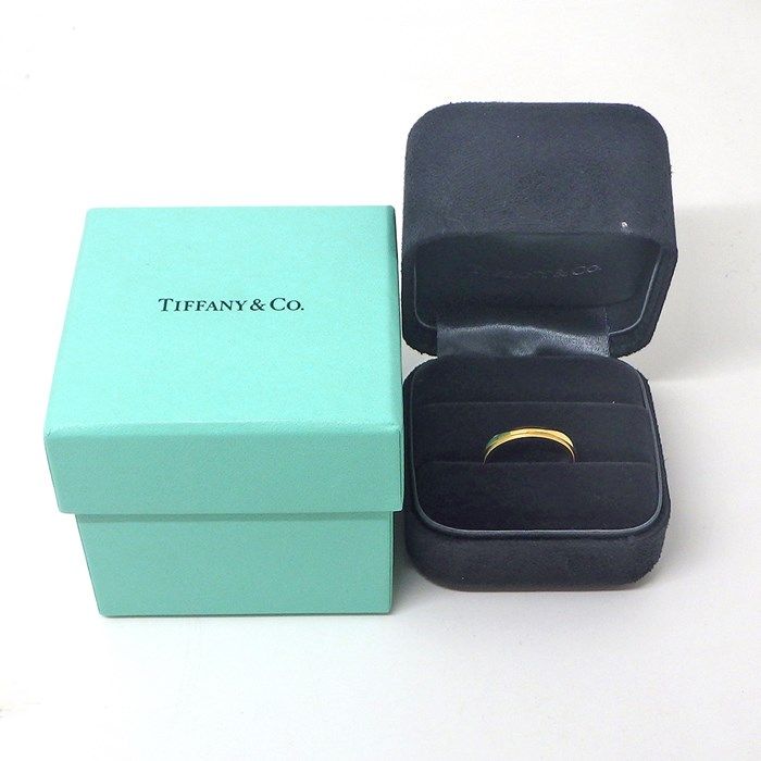 Tiffany & Co. Together Milgrain Band Ring in 18K Yellow Gold - Size 17