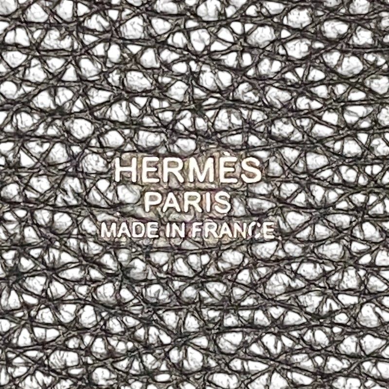 HERMES Picotin Lock MM Black Togo Leather Tote with Silver Hardware